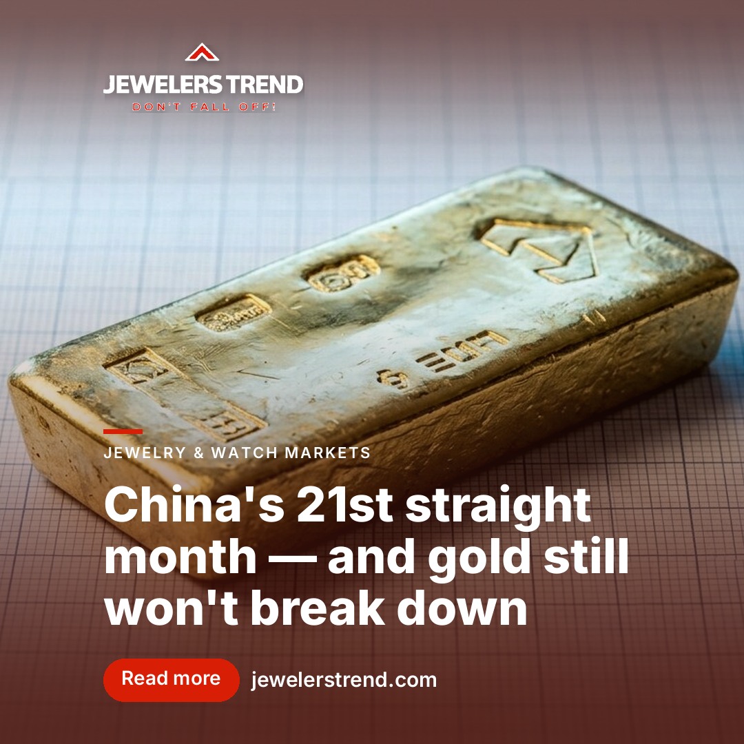 China's 21st straight month — and gold still won't break down